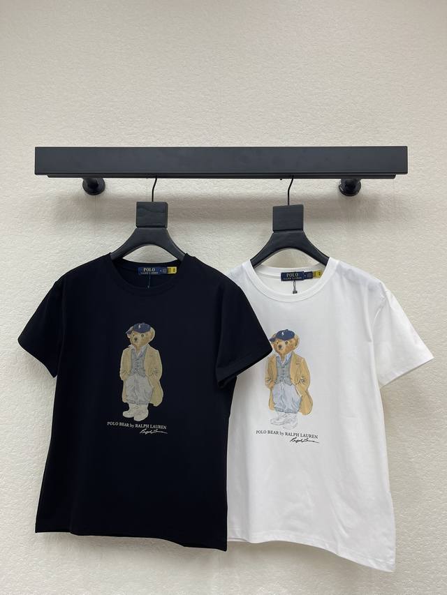 Ralph Laure Polo Bear Print Short-Sleeve T-Shirt Made of cotton Soft and comfort