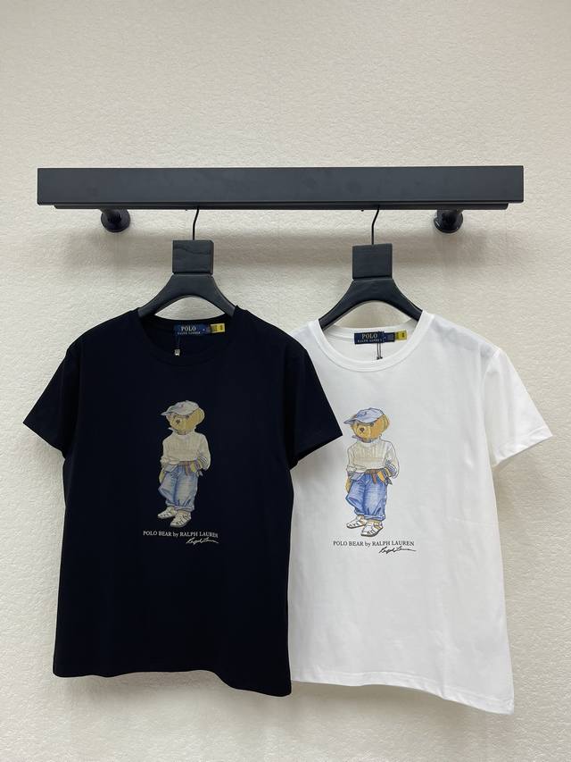 Ralph Laure Polo Bear Print Short-Sleeve T-Shirt Made of cotton Soft and comfort
