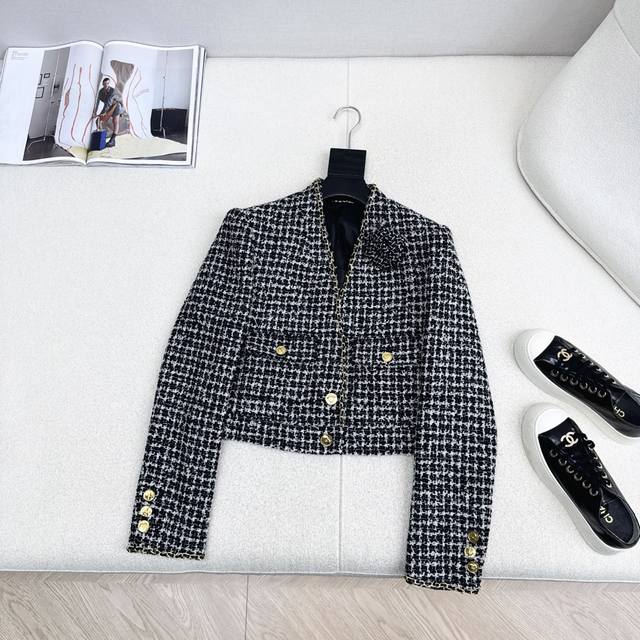 Exclusive First Release: C-brand 25Ss Autumn/Winter Newest V-neck Elegant Chanel