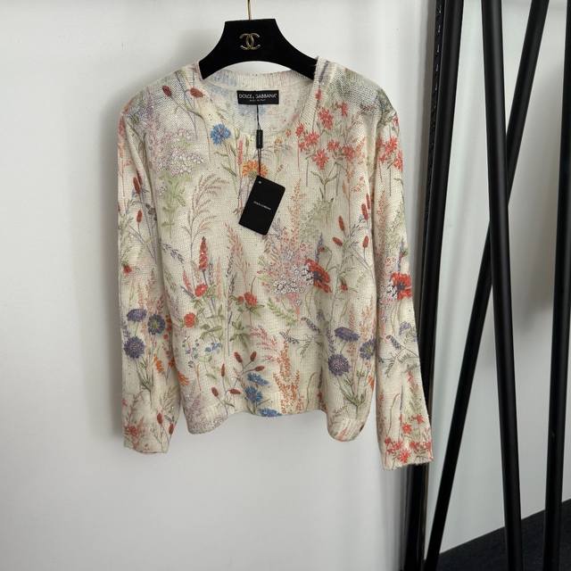 Style No. 20257221 Dg* New Sparkling Sequined Colorful Floral Print Long-Sleeve
