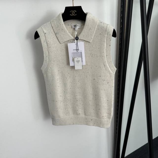 Style No. 20257188 Chanel* New Colored Crochet Bow Sleeveless Collar Knit Vest,