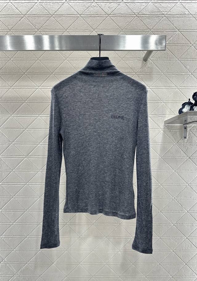 Celin*2025 New Arrival Slim Fit Letter High Neck Base Layer Top Made of custom Y