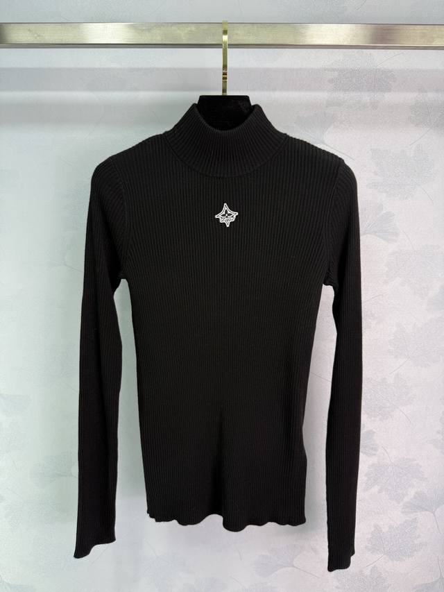 Lou*2025 Early Autumn New High-Neck Knitted Long-Sleeve Top! Custom Yb wool knit