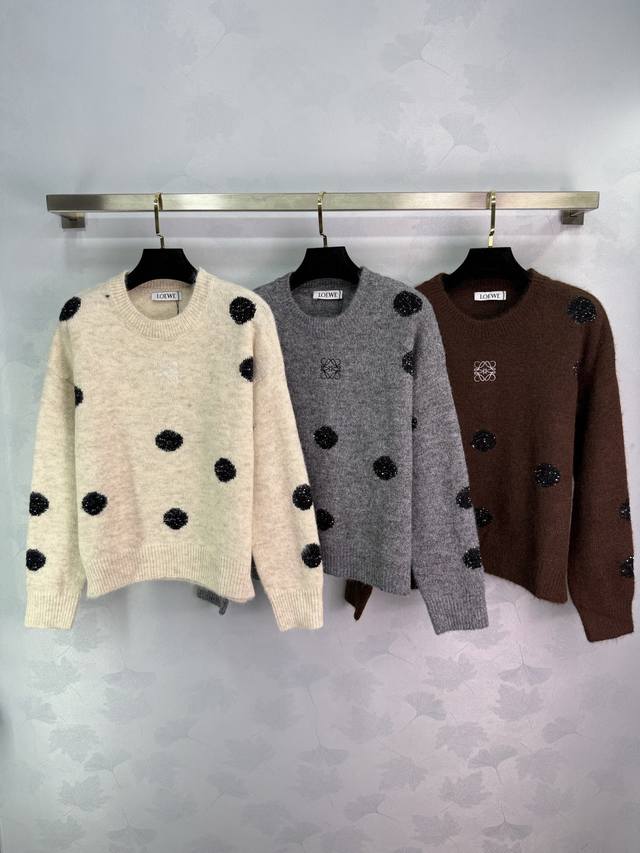 Loe*2025 Early Autumn New Polka Dot Pullover Long-Sleeve Sweater! Made with cust