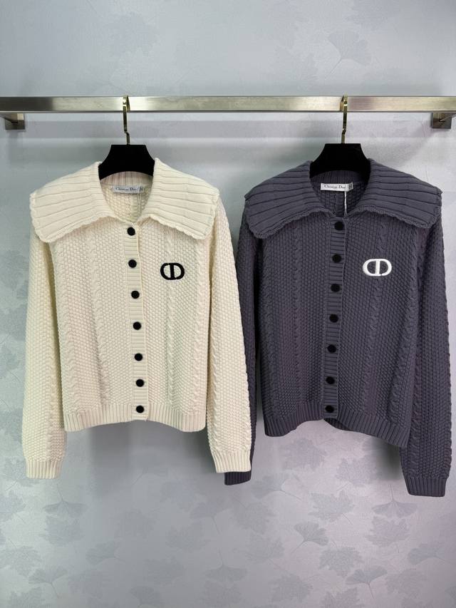 Dio* 2025 Autumn/Winter New Peter Pan Collar Knitted Long-Sleeve Cardigan! Made