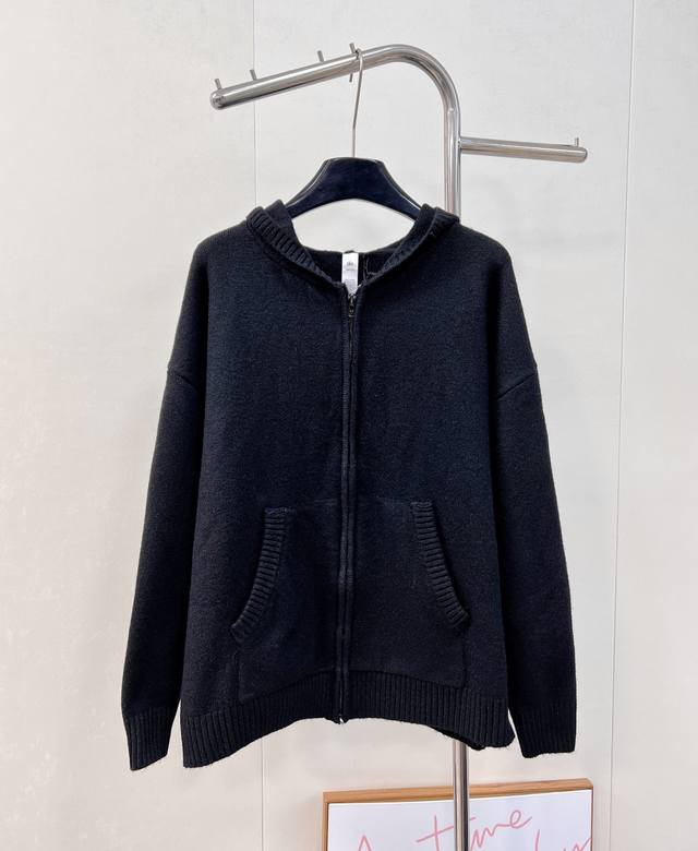 Alo's new zip-up hooded knit cardigan combines the luxurious feel of high-end kn