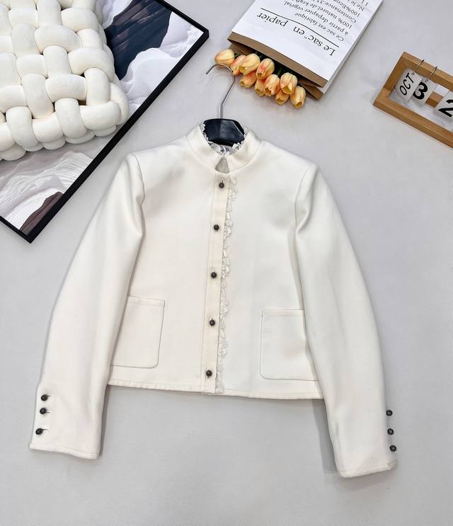 Dioi 2025 New Style Stand Collar Embroidered Suit Jacket, Custom Yb Imported 100