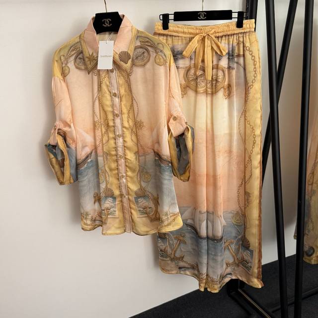 Style No. 20257154 Zimmermann* New Suit: Nautical sailboat and seafood print cu