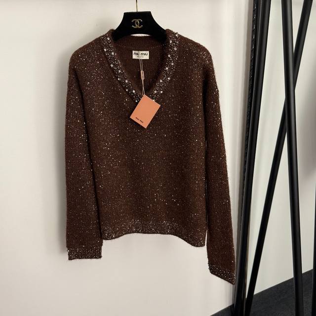 Style No. 20257150 Miumi* New Luxury Heavy-Duty Pearl and Rhinestone Embellishe