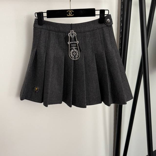Style No. 20257142 Chrome Hearts * New Crown Sanskrit Logo High-Waisted Pleated