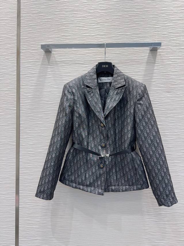 Christian Dio* 2025Fw New Quilted Jacket, Jacquard Fabric, Classic and Stylish,