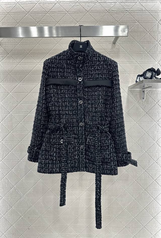 Chane*2025 New Arrival Woven Belt Dress Coat Custom Yb Imported coarse wool fabr