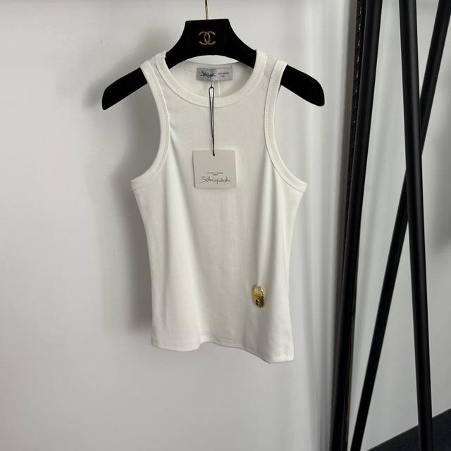 Style No. 20257101 Schiaparelli *New Gold Lock Metal Decoration Ribbed Slim Fit