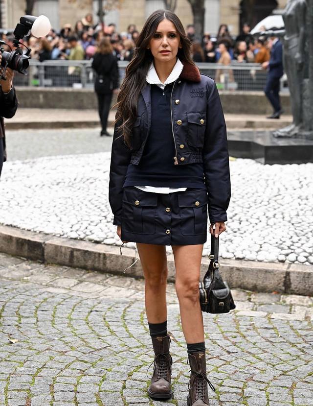 Jacket Skirt Miui* 2025 Autumn/Winter New Style Collared Short Waist-cinching J