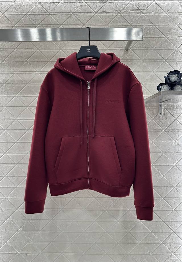Gucc*2025 New Arrival Hooded Drawstring Sweatshirt Jacket Custom Yb Imported Air