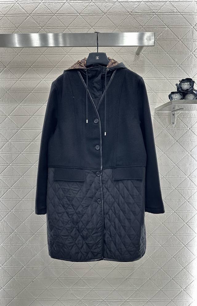 Louis Vuitto*2025 New Arrival Detachable Hooded Patchwork Coat Custom Yb Importe