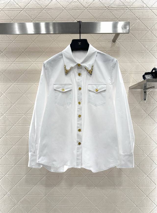 Sch*2025 New Arrival Trimmed Collar Oversized Shirt Custom Yb twill cotton, skin