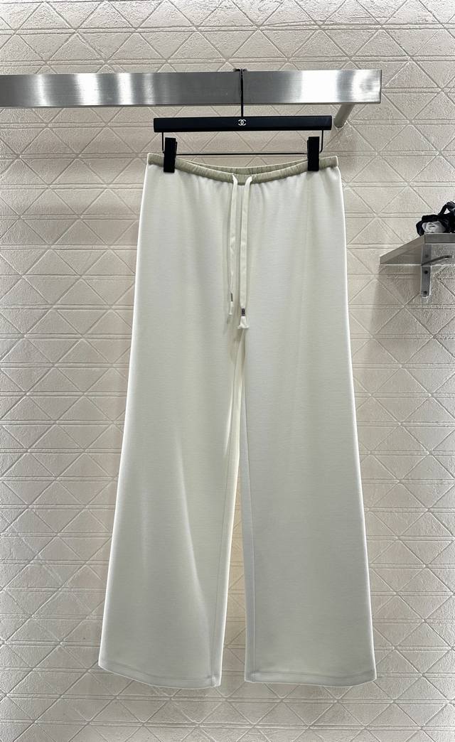 Chane*2025 New Arrival Drawstring Wide-Leg Pants Custom Yb imported wool blend m