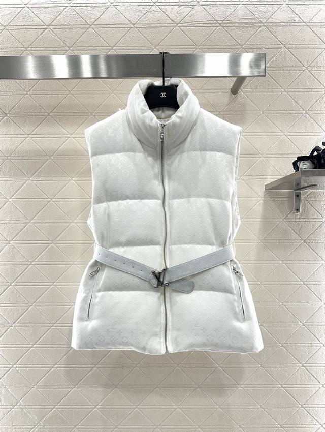 Louis Vuitto*2025 New Arrival Stand Collar Jacquard Down Vest Custom Yb imported