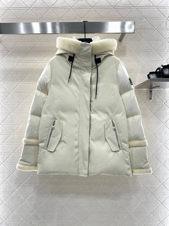 Moncle*2025 New Arrival Detachable Faux Two-Piece Hooded Down Jacket Custom Yb w