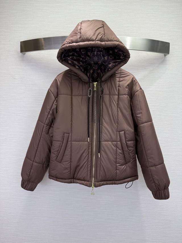 Louis Vuitto* 25Ss Autumn/Winter New Hooded Cotton Jacket with Monogram Print Li