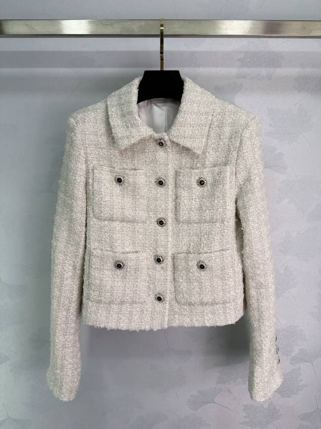 Chane*2025 Early Autumn New Plaid Tweed Lapel Dress Coat Custom Yb Imported coar