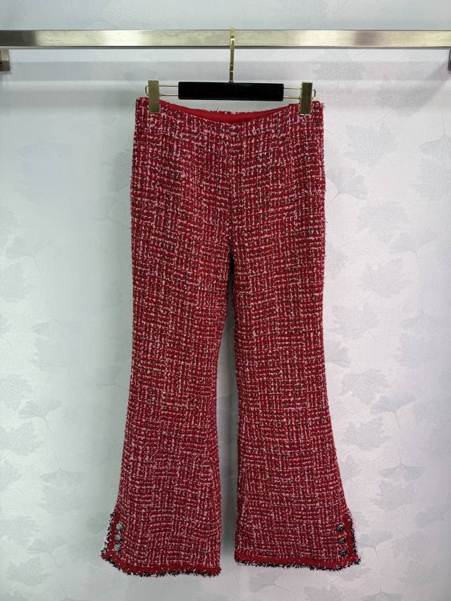 Chane*2025 Early Autumn New High-Waisted Woven Flared Trousers, Custom Made with