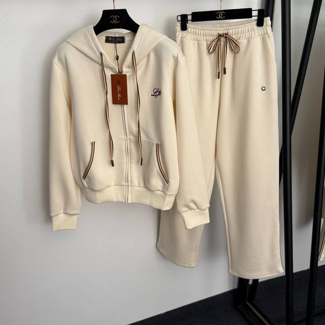 Style No. 20257066 Loro Piana*Lp New Fleece-Lined Warm Set, Simple Logo Embroid