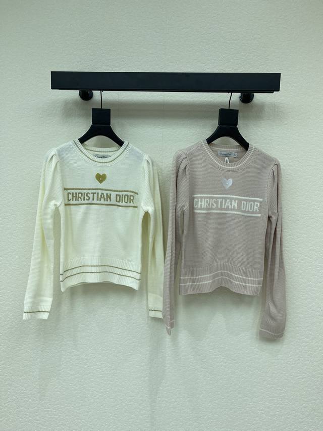 Dio*25 Early Autumn New Heart-Shaped Knit Pullover Puff Sleeve Sweater! Made wit