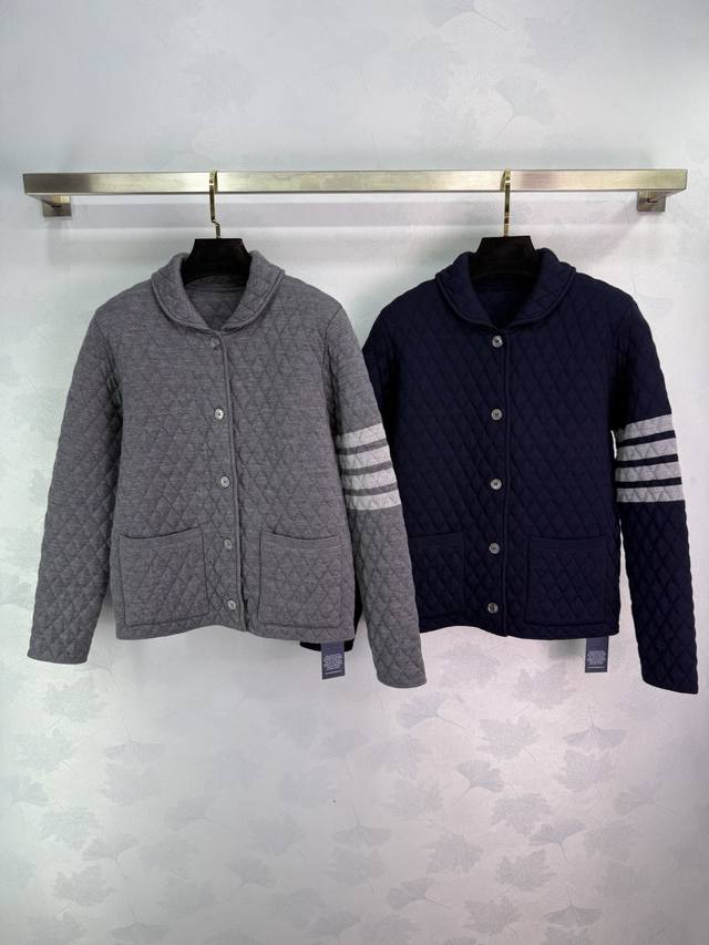 Tb*25 Autumn/Winter New Arrival Diamond Pattern Wool Cardigan. The four-stripe d