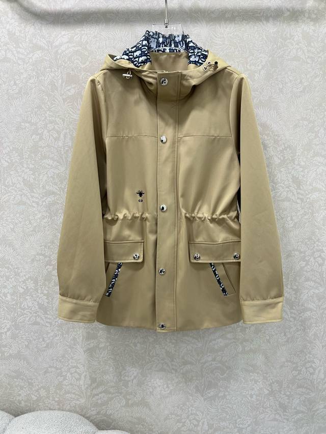 Dio*25 New Hooded Drawstring Waist Trench Coat, Custom Yb Imported Material, Stu