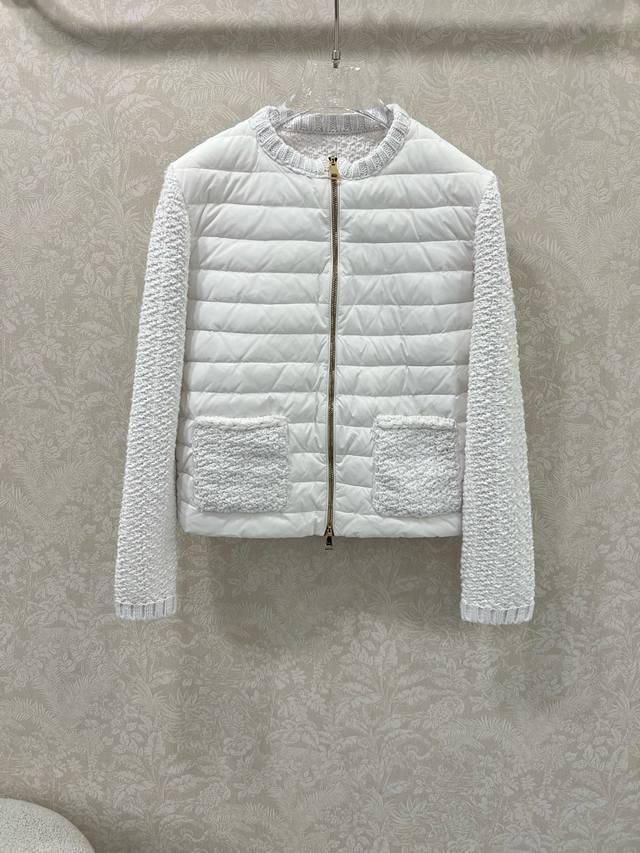 Mocle*25 New High-Style Outfit: Two-Pocket Knitted Down Jacket with Zipper! Cust