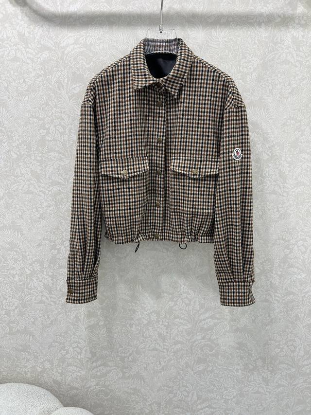 Mocle*25 New Wool Houndstooth Jacket. Custom-designed metal lapel and front pock