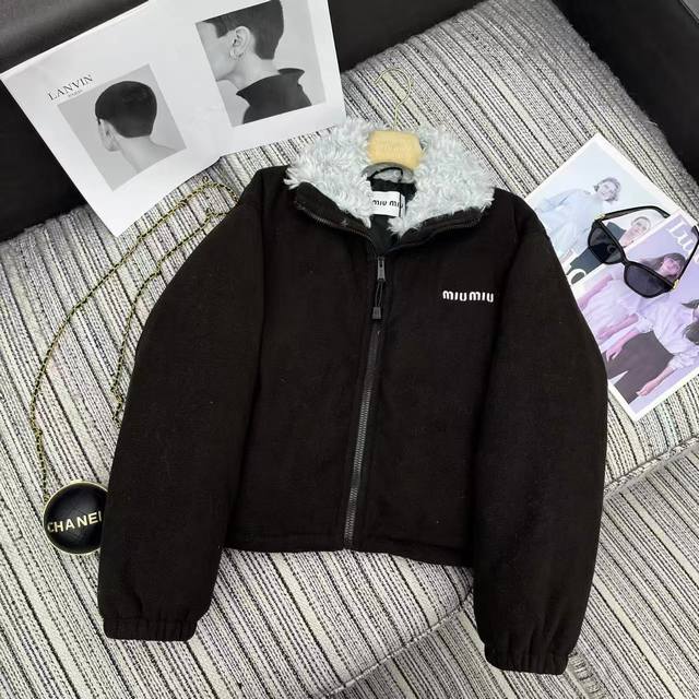 Miumi* 2025 Autumn/Winter New Style Micro-Label Fur Collar Down Jacket | Exclusi