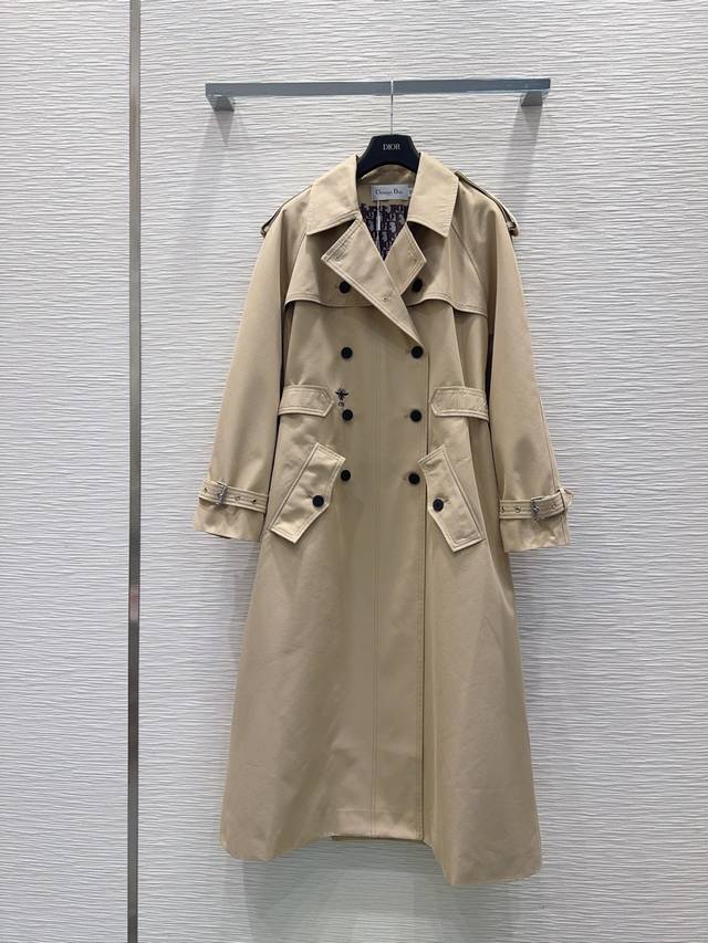 Christian Dio* 2025Fw New Trench Coat - Classic British Style Design, sophistica