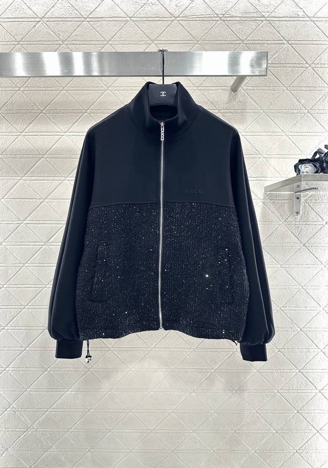 Gucc*2025 New Arrival Patchwork Wool Jacket Custom Yb Imported wool fabric, with