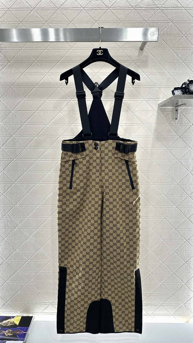 Gucc*2025 New Arrival Jacquard Overalls Pants Custom-made imported jacquard mate