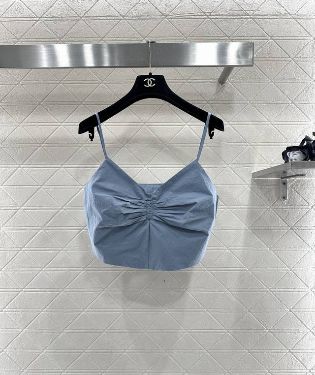 Miumi*2025 New Arrival Short Camisole Dress Set Custom-made imported Yb material