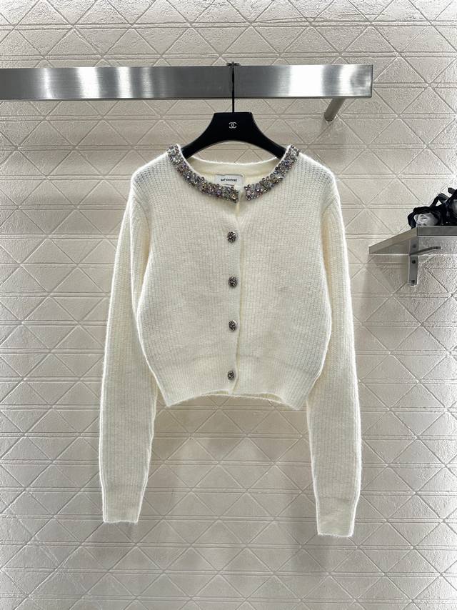 Self Portrai*2025 New Arrival Heavy-duty Beaded Knit Cardigan Made with custom Y