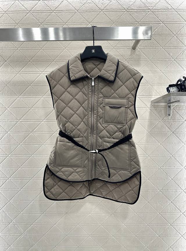 Brunello Cucin*2025 New Arrival Belted Collar Cotton Vest Custom Yb imported win