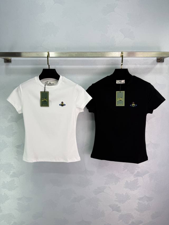 Westpac *25 Early Autumn New Embroidered Saturn Short T-Shirt. Imported high-co