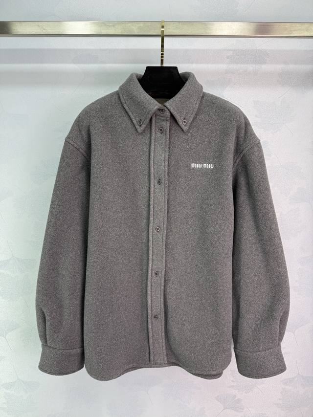 Miu*2025Fw New Shirt-Style Jacket - Classic design, sophisticated and polished,