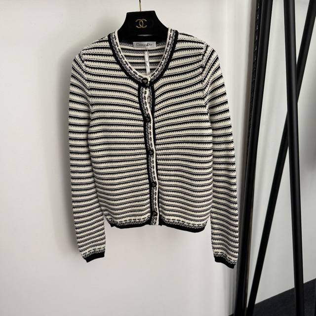 Style No. 20257004 Dio* New Anchor Button Striped Long-Sleeve Knit Cardigan, Of