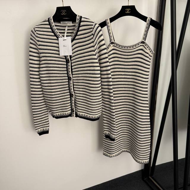 Style No. 20257003 Dio* New Set: Anchor Button Striped Long-Sleeve Knit Cardiga