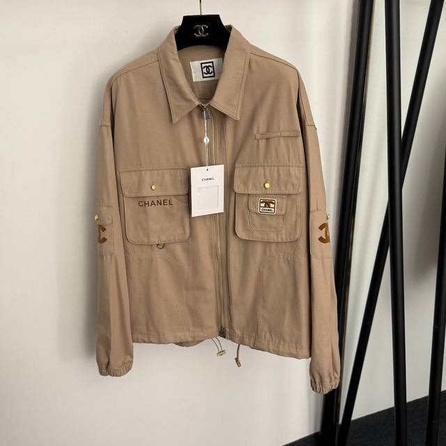 Style No. 20256974 Chanel* New Logo Workwear Pocket Lapel Long Sleeve Zip-Up Tr