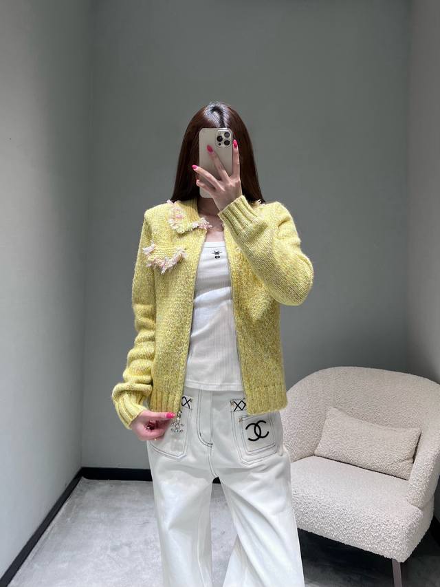 Chan*1 2025Fw High-End Handmade Collection Knit Cardigan. Made from premium knit