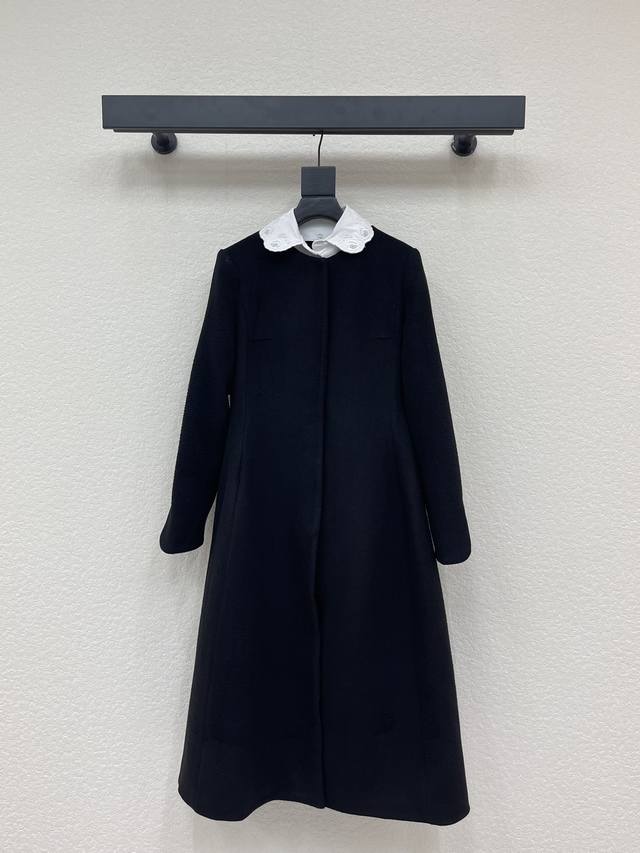 Dio*25 Autumn/Winter New Arrival: Embroidered Collar Peter Pan Design Wool Long