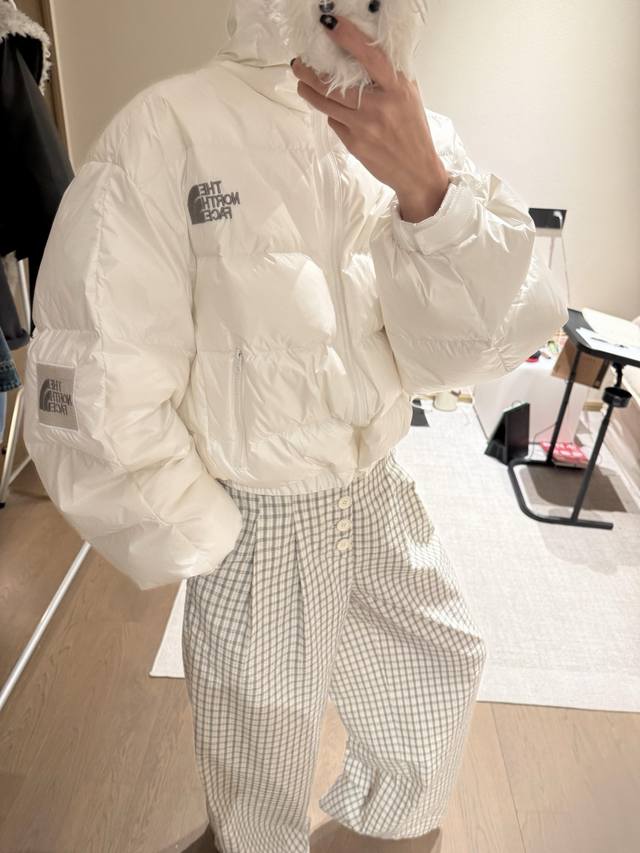 Padded Jacket The North Face 2025 Fall/Winter Logo Embroidered Short Padded Jack