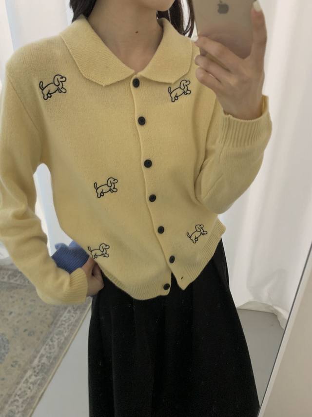 2025 Autumn New Arrival - Youthful and Sweet Embroidered Collar 100% Wool High-C