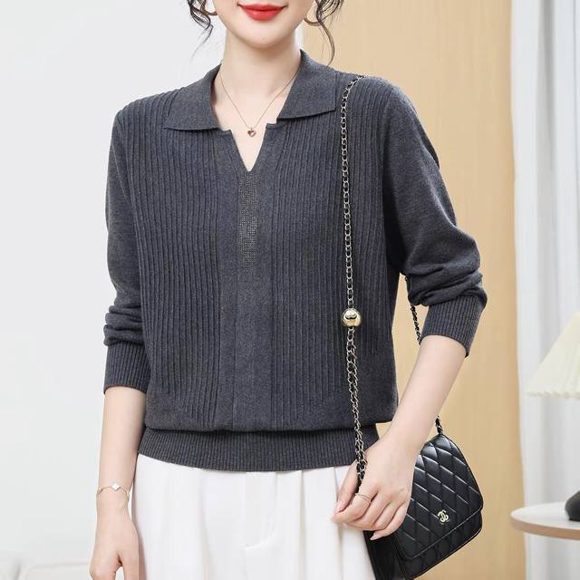 2025 Autumn New Style Ribbon Fashion 33 Wool Lapel Mother's Style Age-Reducing T